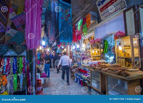 Old Jerusalem market editorial photography. Image of merchandise - 100817392