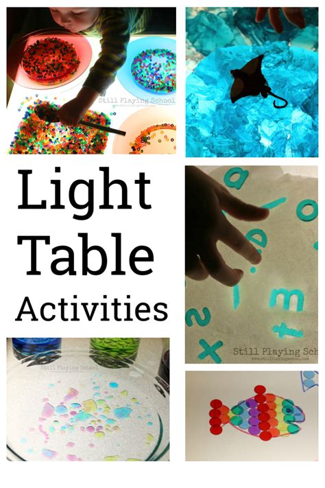 Still Playing School: Light Table Activities