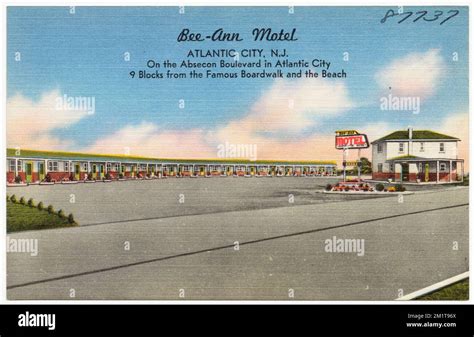 Bee-Ann Motel, Atlantic City, N.J., on the Absecon Boulevard in ...