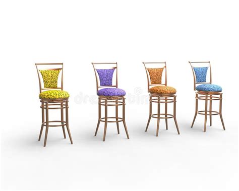 Multicolored Coffee Shop Chairs Stock Photo - Image of shop, lifestyle: 59011854