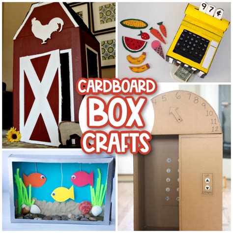 The CUTEST Cardboard Box Crafts for Kids - Messy Little Monster