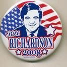 Bill Richardson Campaign Buttons and pins to elect Richardson President ...