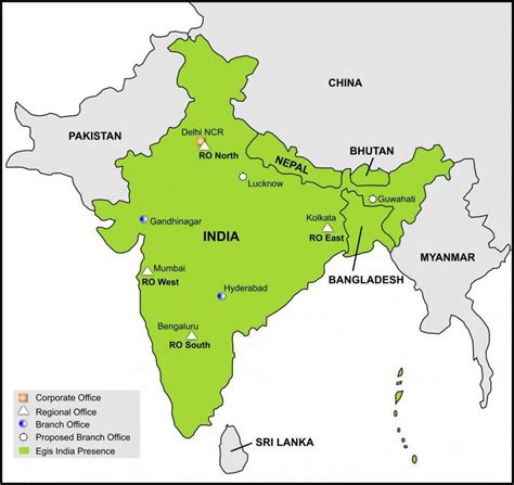 India and neighbouring countries map - India map and neighbouring countries (Southern Asia - Asia)