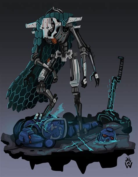 Grievous Necron Concept - WH40K/starwars by Wolfdog-ArtCorner on DeviantArt | Star wars art ...