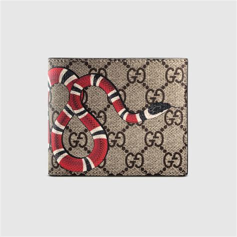 Gucci Kingsnake print GG Supreme wallet | Gucci wallet on chain, Gucci ...