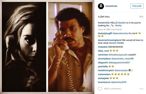 Lionel Richie responds to Adele's song 'Hello' by posting meme on Instagram | The Independent ...