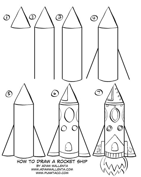 How To Draw a Rocket Ship! – Adam Wallenta