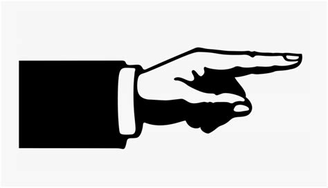 Pointing Finger Silhouette , Free Transparent Clipart - ClipartKey