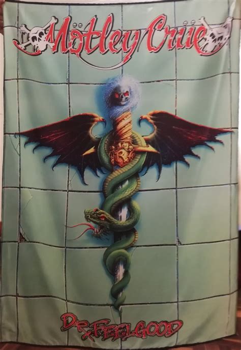 MOTLEY CRUE Dr. Feelgood Album cover FLAG CLOTH POSTER WALL TAPESTRY ...