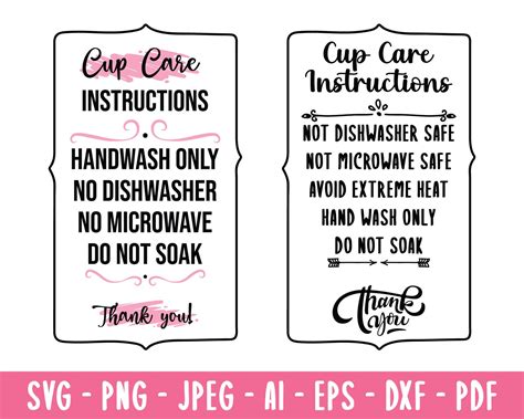 Cup Care Card Instructions Svg Cup Care Card Printable Svg - Etsy Finland