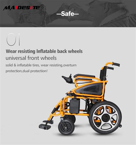 Lithium Battery Motorized Foldable Electric Wheelchair - Buy Foldable ...