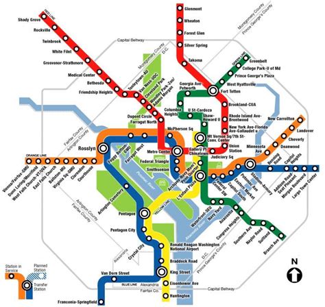 Washington, dc, du plan du métro - Wa dc carte de métro (District de ...