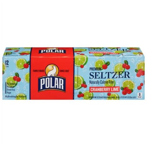 Polar® Cranberry Lime Flavored Seltzer Water Cans, 12 pk / 12 fl oz - Kroger