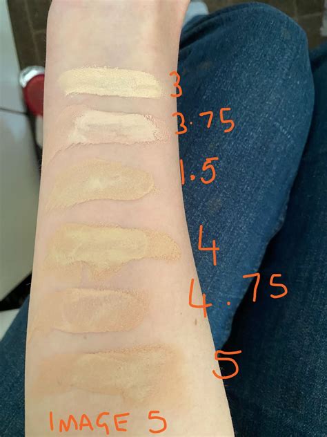 Armani Luminous Silk Foundation SWATCHES of 1.5 , 3 , 3.75 , 4 , 4.75 ...