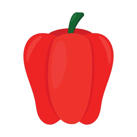 Red Cartoon Pepper Paprika Icon Clipart for Vegetables and Spices Vector 19862486 Vector Art at ...