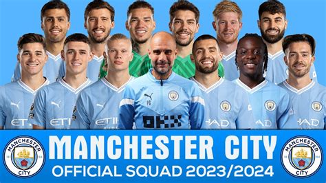 MANCHESTER CITY FC 2023/2024 OFFICIAL SQUAD AND SHIRT NUMBER - YouTube