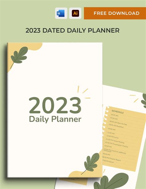 2023 Planner Template Free - Free Printable Worksheet