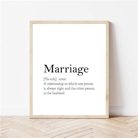 Marriage Definition Print, Dictionary Print, Wall Art, Digital Download ...