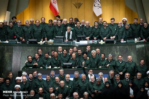 Mehr News Agency - MPs dressed in IRGC uniform in open session