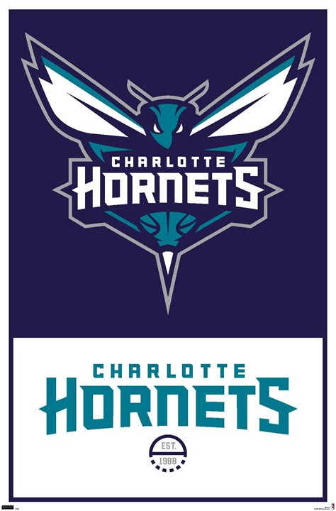 NBA Charlotte Hornets - Logo 21 Wall Poster, 22.375" x 34" - Walmart.com