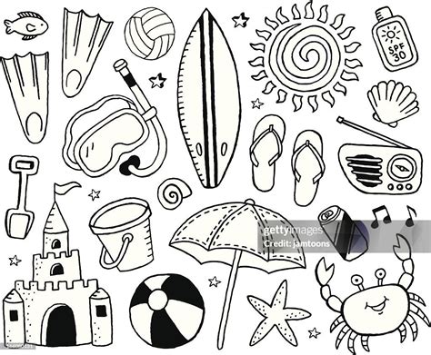 Beach Doodles High-Res Vector Graphic - Getty Images