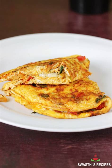 Cheese Omelette Recipe | Mozzarella Omelette By Swasthi's Recipes