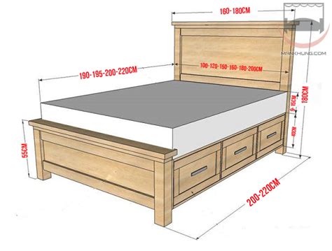 Tìm hiểu kích thước giường ngủ đôi theo tiêu chuẩn