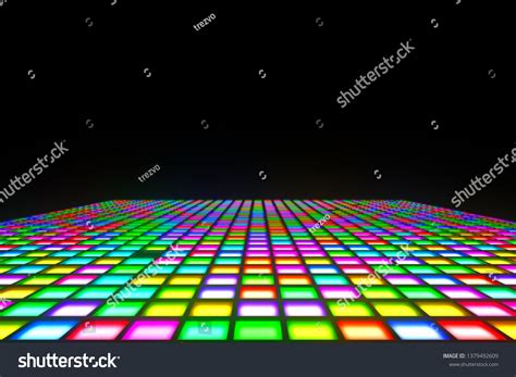 Disco Dance Floor Texture On Black Stock Illustration 1379492609