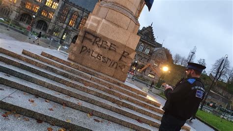 Rochdale Cenotaph: Two teenagers charged with criminal damage for spraying 'Free Palestine' on ...