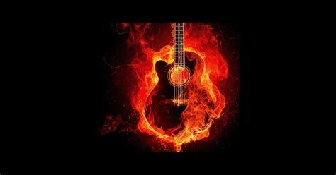 Fire Guitar - Firefighter - Sticker | TeePublic