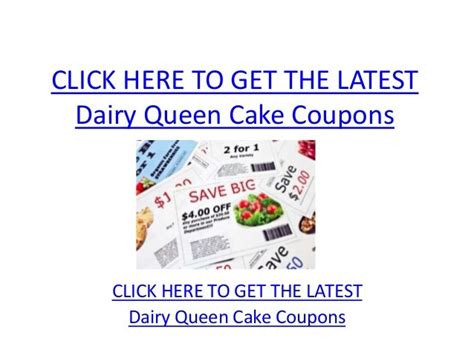 Dairy Queen Cake Coupons - Printable Dairy Queen Cake Coupons