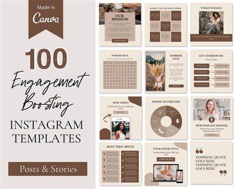 100 Instagram Templates, Instagram Post Templates, Instagram Story ...