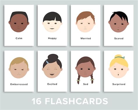 Emotions Flashcards Printable Feelings Flash Cards | Etsy Hong Kong