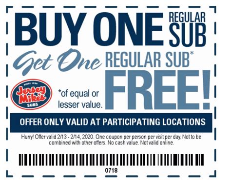 Jersey Mike Coupons Printable