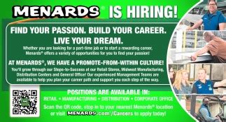 Hiring, Menards, Eau Claire, WI