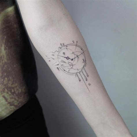 Abstract clock tattoo - Tattoogrid.net