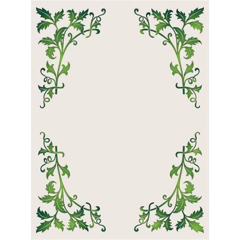 Green leaves border vector | Leaf border, Printable frames, Frame