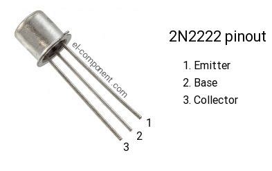 2N2222 transistor pinout | Transistors, Electronics basics, Electronic circuit design