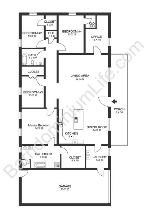 The Seven Best 4 Bedroom Barndominium Floor Plans with Pictures