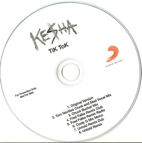 Kesha - TiK ToK (CDr, Maxi-Single, Promo) | Discogs