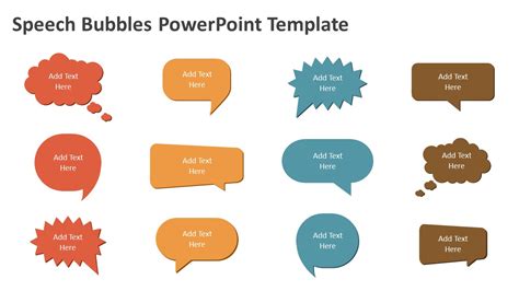 Speech bubbles PowerPoint Template | PPT Templates