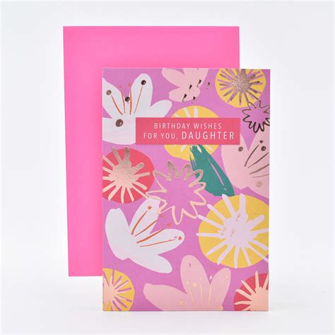 Hallmark Birthday Card for Daughter - Pink Floral - Kmart