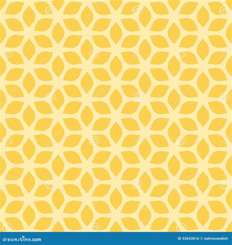 Decorative Seamless Floral Geometric Yellow Pattern Background Stock Photo - Image: 52643616