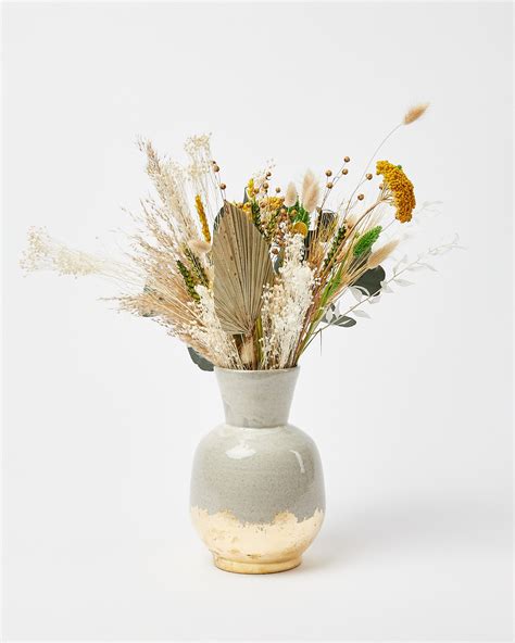 Grey & Gold Foiled Base Vase | Oliver Bonas