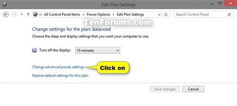 Power Plan Settings - Change in Windows 10 - Windows 10 Tutorials