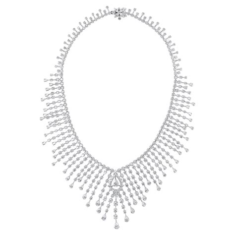 Beauvince Rain Diamond Necklace '30.13 ct Diamonds' in White Gold in 2024 | Diamond necklace ...