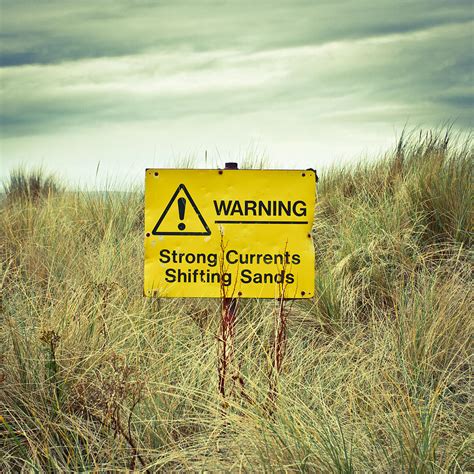 Beach warning sign Photograph by Tom Gowanlock - Fine Art America