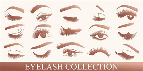 beauty eyelash icon set logo design 10570949 Vector Art at Vecteezy