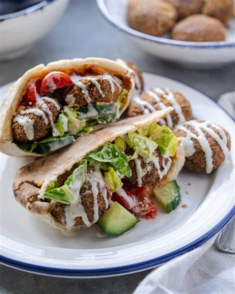 Falafel Pita Sandwich - Six Hungry Feet - Middle Eastern-inspired