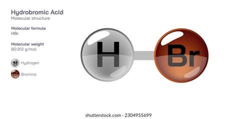 Hydrobromic Acid Molecular Structure Formula Periodic Stock Vector ...